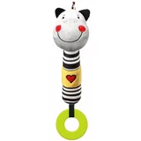 BabyOno Squeaky Toy with Teether piskajoča igrača z grizljajočim delom Zebra Zack 1 kos
