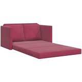 Podni kauč na razvlačenje 2-u-1 boja vina 122x204x55 cm baršun | Eponuda.com
