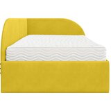  Kutni krevetni okvir s madracem 2 kom. Žuta 100 x 200 cm Baršun | Shoptok.si
