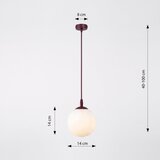  Luster na lanku COSMO 1xE14/10W/230V crvena | Eponuda.com