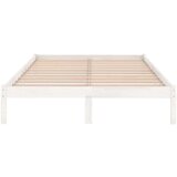  Posteljni okvir bel iz trdnega lesa 150x200 cm 5FT, (20788446) | Shoptok.si