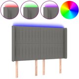  LED uzglavlje tamnosivo 147 x 16 x 118/128 cm od tkanine | shoptok.hr