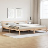 vidaXL Postelja z Naslonom 180x220 cm Trden Bor Cene