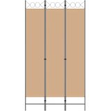  3-panelni pregradni zid Bež 120 x 220 cm Tkanina | Eponuda.com