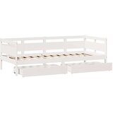 vidaXL Dnevna postelja s predali bela 80x200cm trdna borovina | Shoptok.si