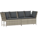  Vrtna sofa s jastucima svijetlo sivi poliratan | shoptok.hr