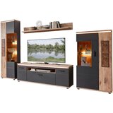 Stylife DNEVNI REGAL, barve grafita, barve hrasta Slike