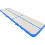  Napihljiva gimnastična podloga s tlačilko 700x100x20 cm modra | Shoptok.si