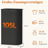 LIFEWIT 105 l košara za perilo s pokrovom | Shoptok.si