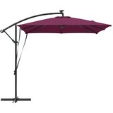  Suncobran s LED trakama Bordeaux Crvena 249 x 249 x 250 cm | shoptok.hr