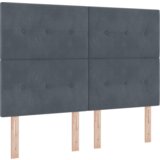  Postelja s vzmetnico Temno siva 160x200 cm Žamet, (22052443) | Shoptok.si