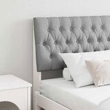 vidaXL Tapecirano vzglavje Svetlo siva 180 cm Masivno borovo les | Shoptok.si