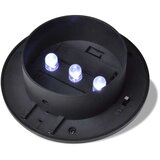 vidaXL Zunanja Solarna Svetilka za Ograje / Žlebove Set 6 Kosov Črne Barve | Shoptok.si