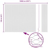 vidaXL Hexagonalna ograda Pocinčani čelik Čelik 10000 x 0.05 x 160 cm | shoptok.hr