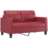  Dvosjed s ukrasnim jastucima boja vina 140 cm oumjetne kože | shoptok.hr