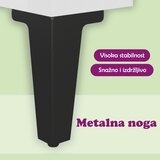  Stolić za kavu bijeli 60 x 60 x 30 cm od konstruiranog drva | shoptok.hr