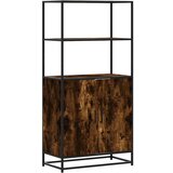 vidaXL Visoka omara dimljen hrast 68x35x139cm inženirski les in kovina | Shoptok.si