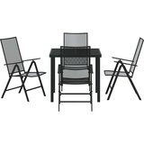 vidaXL Set za blagovanje u vrtu od 5 dijelova u antracitnom čeliku | shoptok.hr