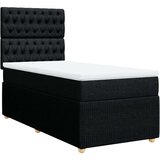 vidaXL Krevet s oprugama i madracem crni 100 x 200 cm od tkanine | shoptok.hr