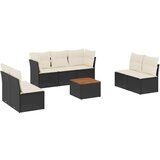  The Living Store Vrtna sedežna garnitura 8-delna z blazinami črn poli ratan - Vrtna Sedežna Garniture, (21459759) | Shoptok.si
