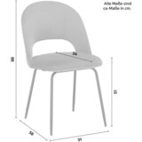 Bessagi Home stol romy, siva | Shoptok.si