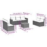  8-dijelni set vrtnih sofa od poliratana s jastucima crni Crna 61 x 62 x 69 cm | shoptok.hr