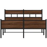 vidaXL Posteljni okvir brez vzmetnice hrast 140x200 cm inženirski les | Shoptok.si