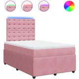 vidaXL Box spring krevet s madracem ružičasti 120 x 200 cm baršunasti | shoptok.hr