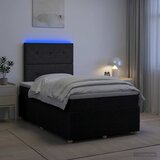  LED okvir za krevet s madracem Crna 120 x 200 cm Tkanina | shoptok.hr