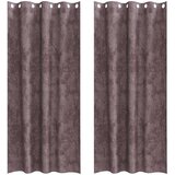  Baršunaste zavjese sa zavjesama 2 pcs Smeđa 225 x 140 cm Baršun | shoptok.hr