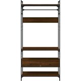  Omara s predali rjavi hrast 89x39x184,5 cm konstruiran les | Shoptok.si