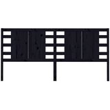  Uzglavlje crno 146 x 4 x 100 cm od masivne borovine | shoptok.hr