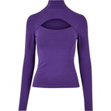 Urban Classics Women's turtleneck with neckline and long sleeves - purple | Shoptok.si