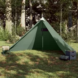 vidaXL Družinski šotor tipi za 7 oseb zelen vodoodporen