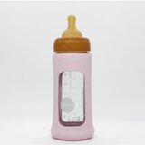 Hevea flašica sa širokim otvorom i zaštitnim rukavom puder roza 1 kom, 250ml/8.5oz | ePonuda.com