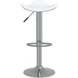  Barski stolček belo kromirano jeklo in umetno usnje, (20968653) | Shoptok.si