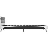  Okvir za krevet od umjetne kože s LED svjetlom sivi 160x200 cm | shoptok.hr