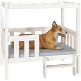  Krevet za pse bijeli 95,5x73,5x90 cm od masivne borovine | shoptok.hr