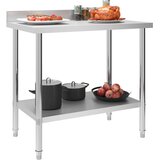  Kuhinjski radni stol 100 x 60 x 93 cm od nehrđajućeg čelika | shoptok.hr