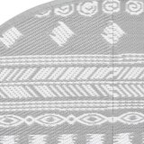 vidaXL Vanjski tepih sivi Ø 120 cm PP | shoptok.hr