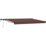  Ročno senčilo s LED-ji Rjava 4,5 × 3,5 m, (5000206132) | Shoptok.si