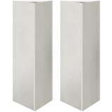 Furnova Vrtno korito 2 kosa trikotnik 30x26x75 cm nerjavno jeklo, (21921359) | Shoptok.si