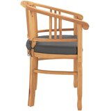  Stolica s jastukom 2 pcs Smeđa 63 x 58 x 89 cm Čvrsto teak drvo | Eponuda.ba