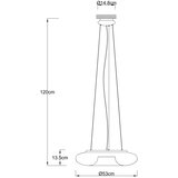  Ondaluce - Visilica na sajli DODI 2xE27/15W/230V prečnika 53 cm bela | Eponuda.com