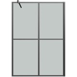 Pregrada za tuš 140 x 195 cm od tamnog kaljenog stakla | shoptok.hr