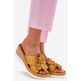 ARTIKER Leather Women's Wedge Sandals with Decorative Flower | ePonuda.com