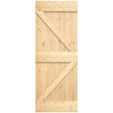  Klizna vrata 85 x 210 cm Čvrsta borovina (neobrađena) | shoptok.hr