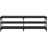 TV ormar Crni hrast 160 x 30 x 50 cm Obrađeno drvo i čelik | Eponuda.com