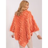 Wool Fashion Italia Poncho-AT-PN-2347.16-orange | shoptok.hr