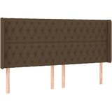 Maison Chic vzglavna omarica - nočna omarica - posteljna omarica z ušesi temno rjavo 203x16x118/128 cm blago, (21713354) | Shoptok.si